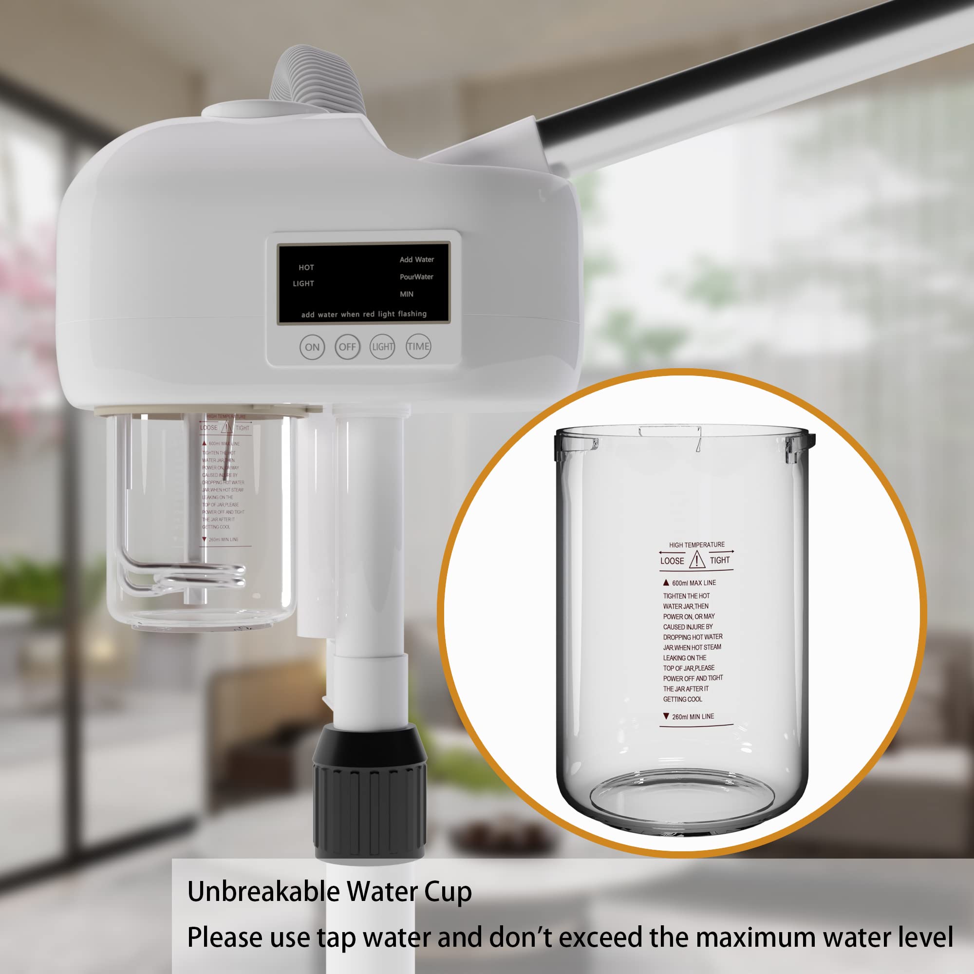 2-in-1 Facial Steamer with Magnifying Lamp - Professional Skin Care Vaporizer for Deep Cleansing & Hydration | Perfect for Spa, Salon & At-Home Beauty Routine
