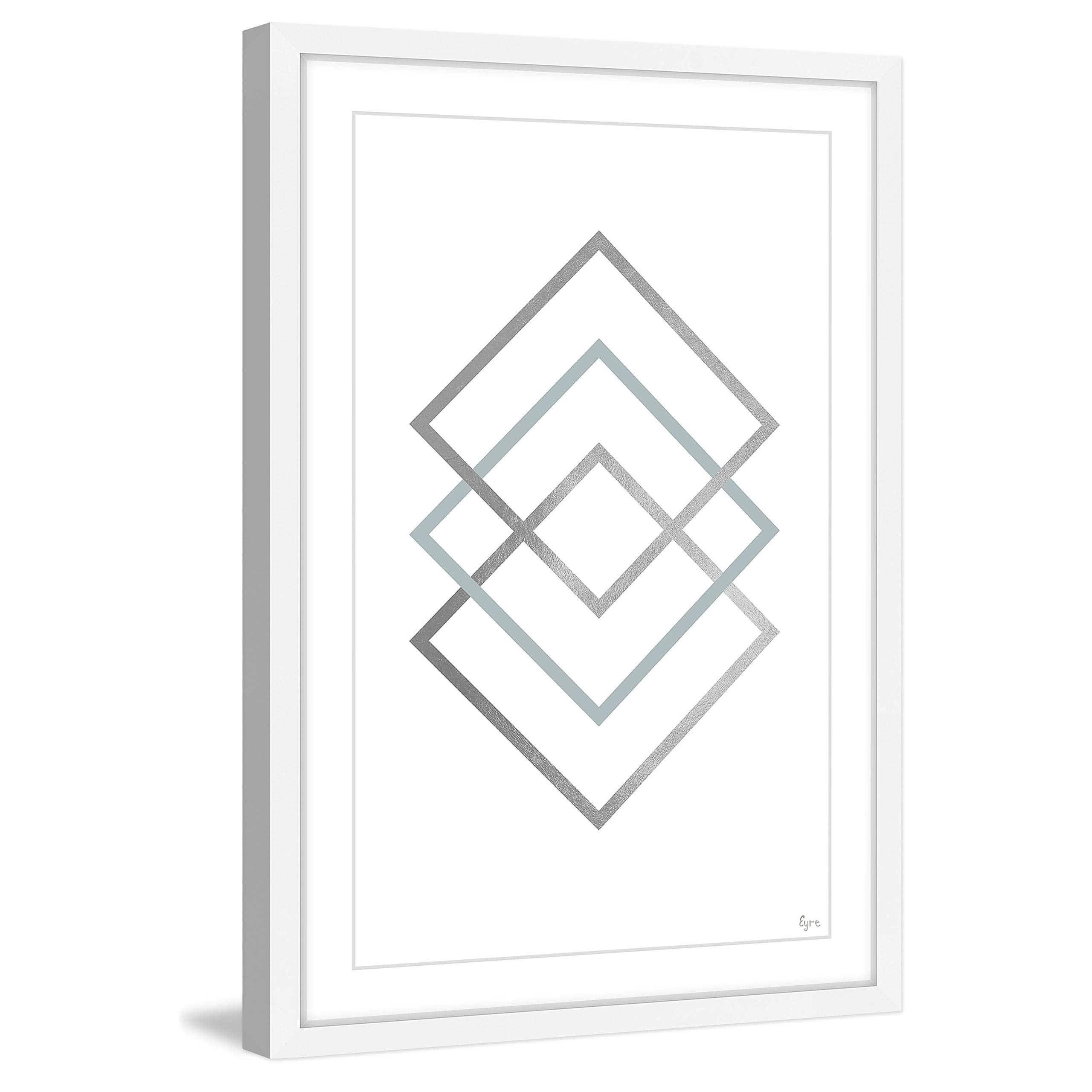 Marmont Hill Handmade Diamond Hologram IV Framed Print 16x24 Inches - Modern Wall Art for Living Room, Bedroom & Office Decor