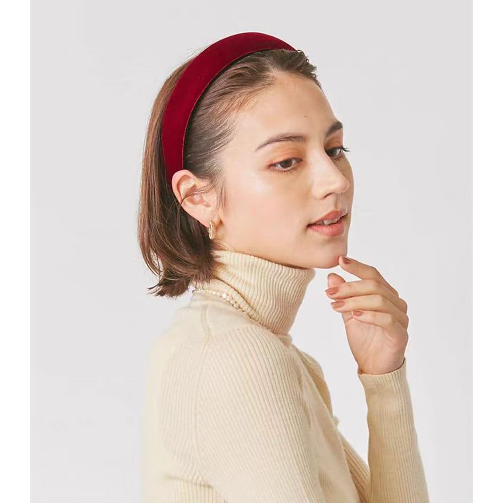 Velvet Wide Headbands for Women - Soft Non-Slip Fashion Hair Accessories for Women & Girls - Perfect for Workouts, Yoga, and Everyday Styling