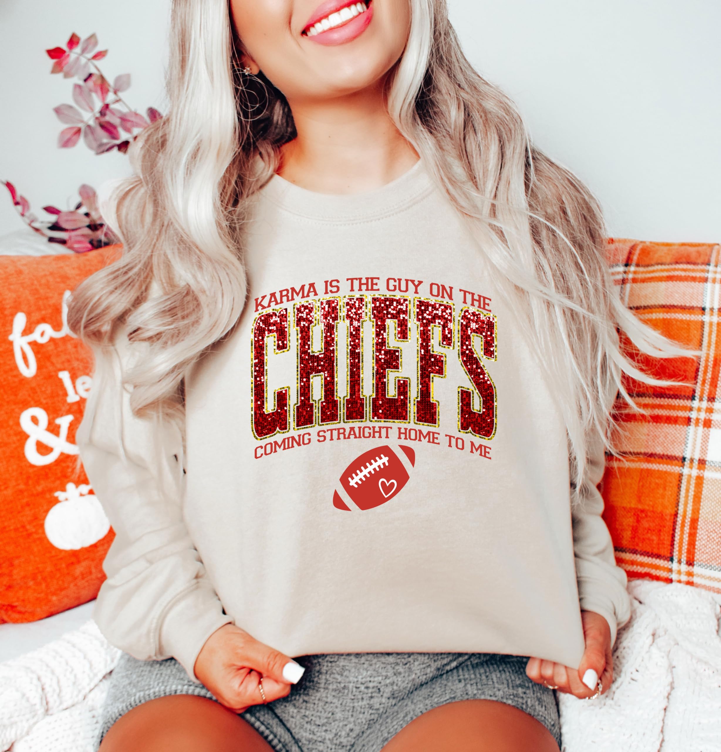 Game Day Sweatshirt for American Football Fans - Trendy Unisex Pullover for Boyfriend & Girlfriend Gifts - Perfect for Tailgating, Watch Parties & Casual Wear