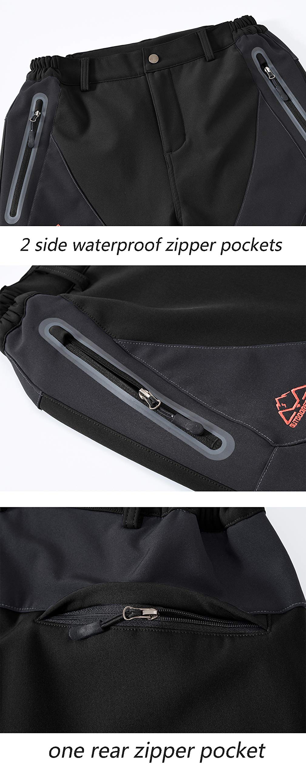 YSENTO Women's Insulated Snow Pants - Waterproof Windproof Fleece-Lined Winter Ski Pants for Hiking & Snowboarding - Warm Thermal Cargo Pants for Outdoor Activities