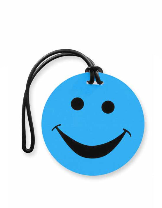 Tosca TCA008 C Smiley Luggage Tag - Blue Travel Luggage ID Tag for Suitcases, Bags & Backpacks - Perfect for Airports, Travel & Vacation