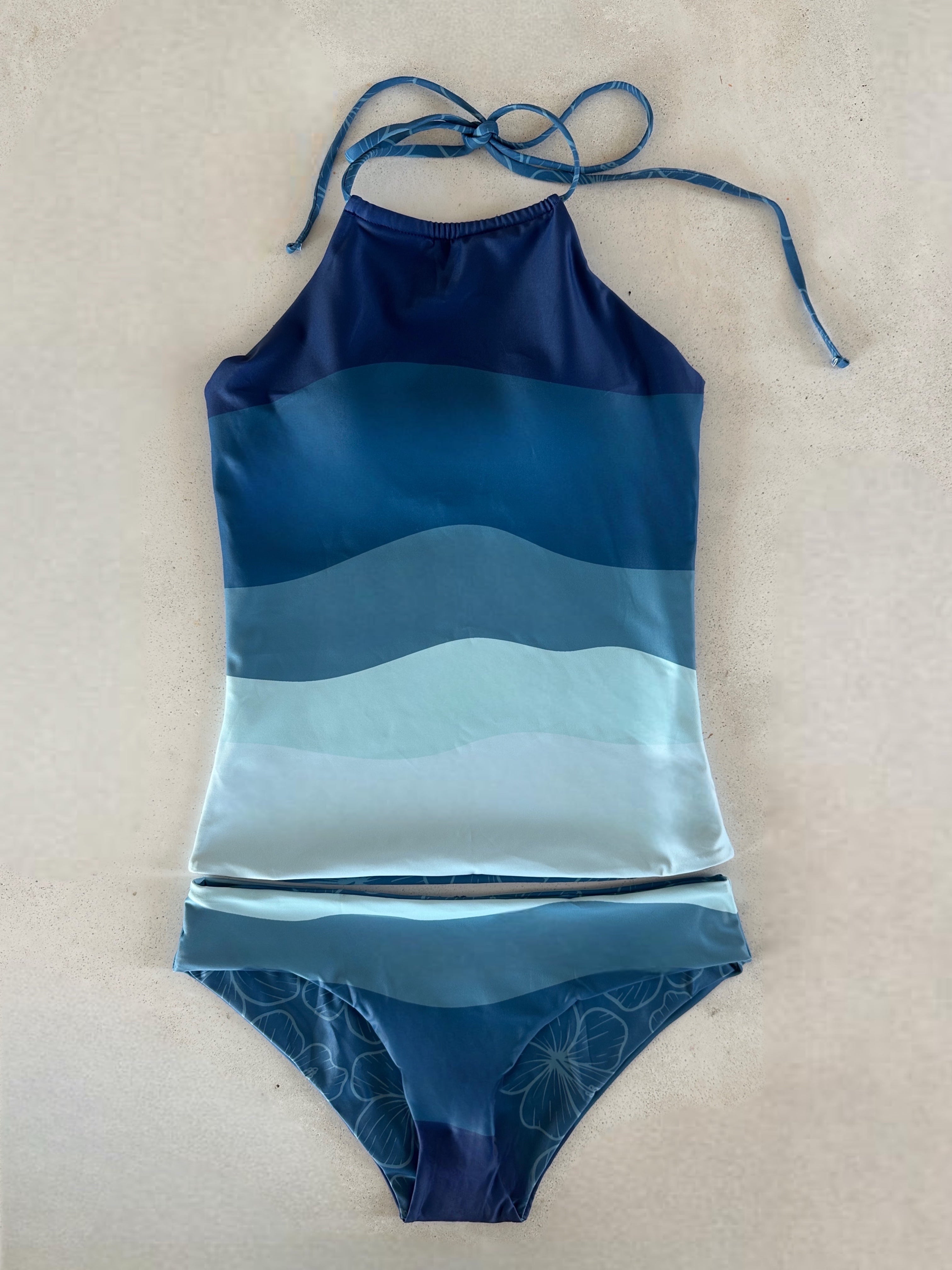 Flora Reversible Tankini Top for Women - Stylish Two-Piece Swimwear for Beach & Pool | Perfect for Vacation, Swimming, and Sunbathing