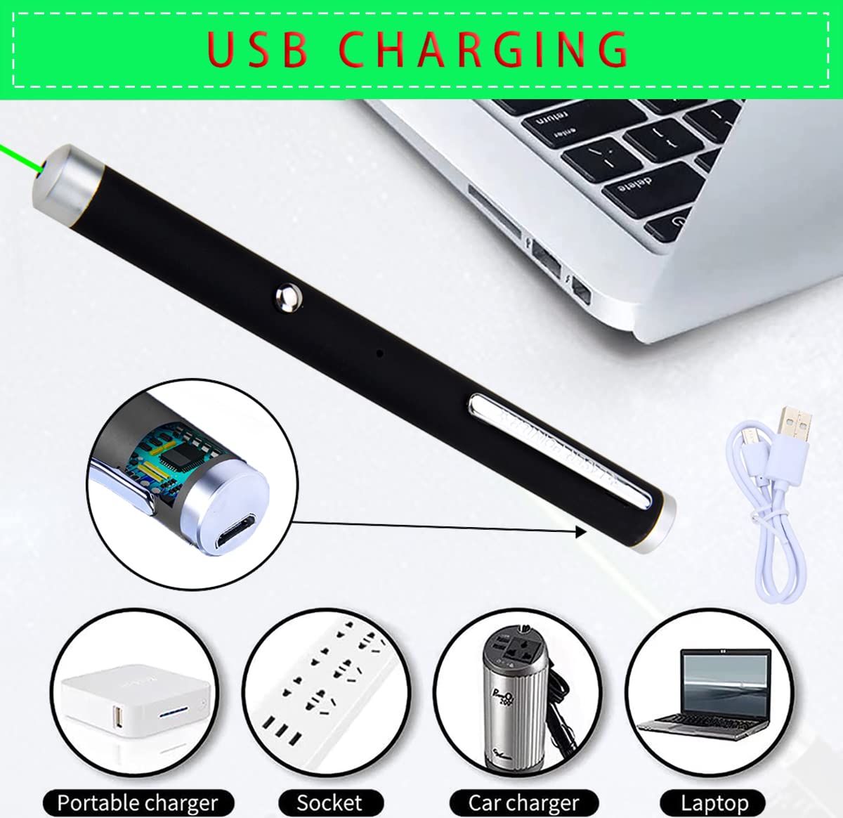 Wireless Whiteboard Presenter with USB - Remote Control Pointer for Teachers, Presenters & Sales Professionals | Perfect for Classroom Lectures, Business Meetings & Product Demonstrations
