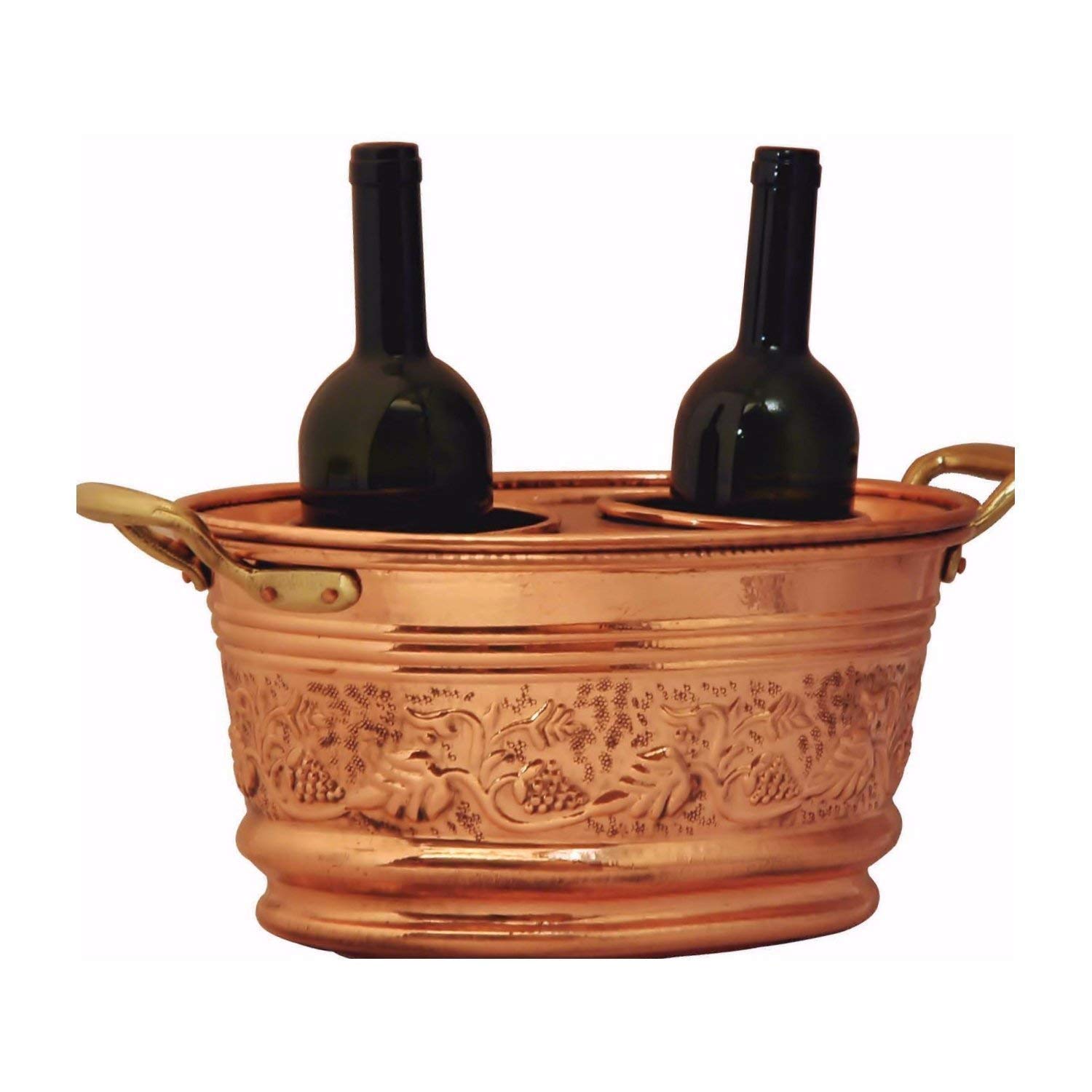 Premium Copper Ice Bucket for Champagne & Wine - Elegant Party & Wedding Cooler - Perfect for Cocktails, Beverages & Outdoor Entertaining