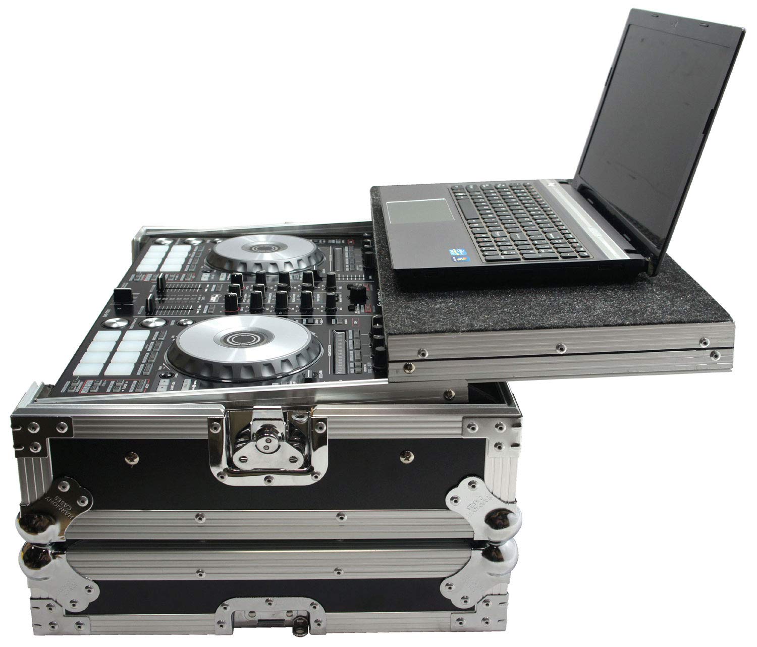 Harmony Audio HCDDJSRLT Flight Glide Laptop Stand Tray for Pioneer DDJ-SR DJ Controller (V2) - Portable DJ Equipment for Live Performances & Studio Mixing