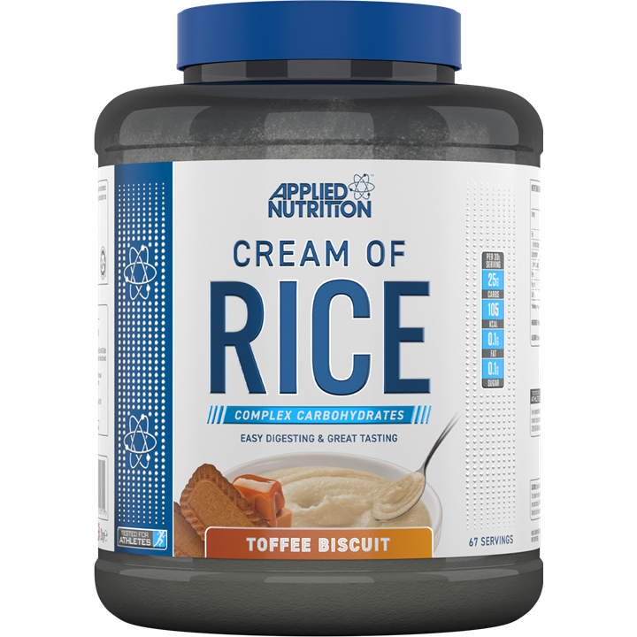 Applied Nutrition Cream of Rice - 2kg (67 Servings) | Gluten-Free, Quick & Easy Breakfast Cereal for Athletes & Fitness Enthusiasts | Perfect for Pre-Workout, Post-Workout & Healthy Meal Prep