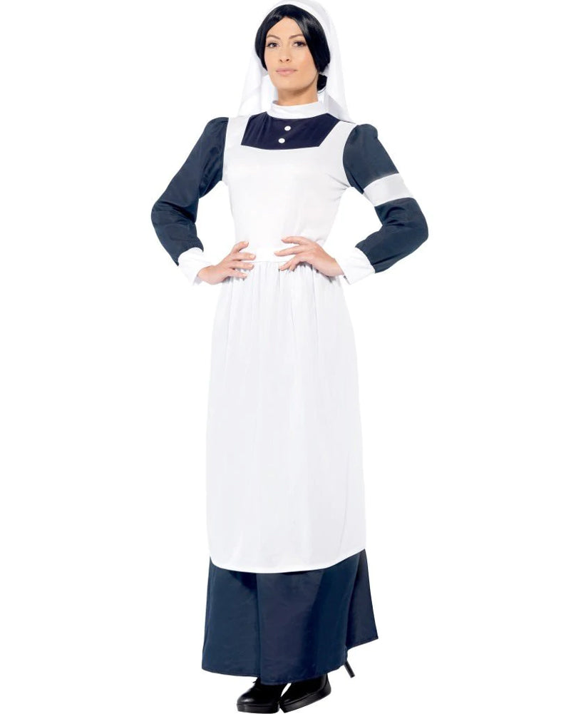 40s Great War Nurse Women's Plus Size Costume - Vintage WWII Uniform for Halloween, Cosplay & Themed Parties