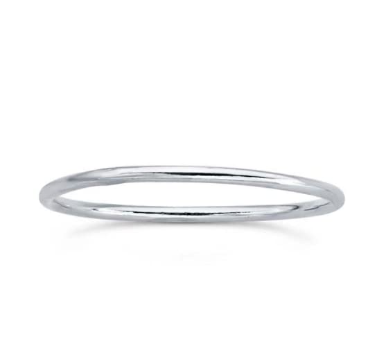 Stackable Sterling Silver Rings for Women - Thin Smooth Stacking Rings Set | Perfect for Layering, Everyday Wear & Gift Giving