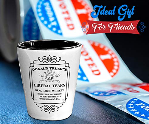 Bubble Hugs Shot Glass - No.45 Liberal Design - Real Whiskey Tears Glass - Perfect for Parties, Bars & Whiskey Tasting Events