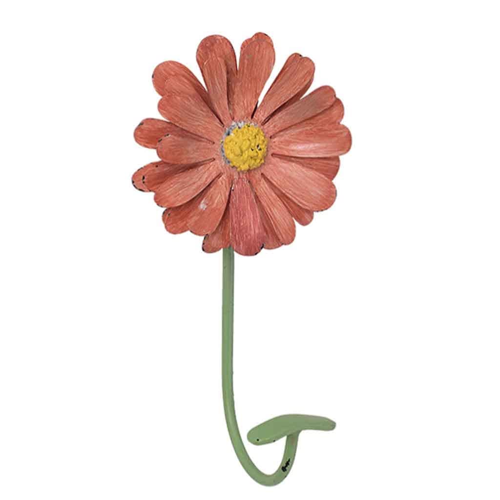 Vintage Daisy Wall Hooks - Decorative Metal Coat Hangers for Keys, Hats & Towels | Iron Flower Wall Mounted Hooks for Home, Bathroom & Entryway Decor