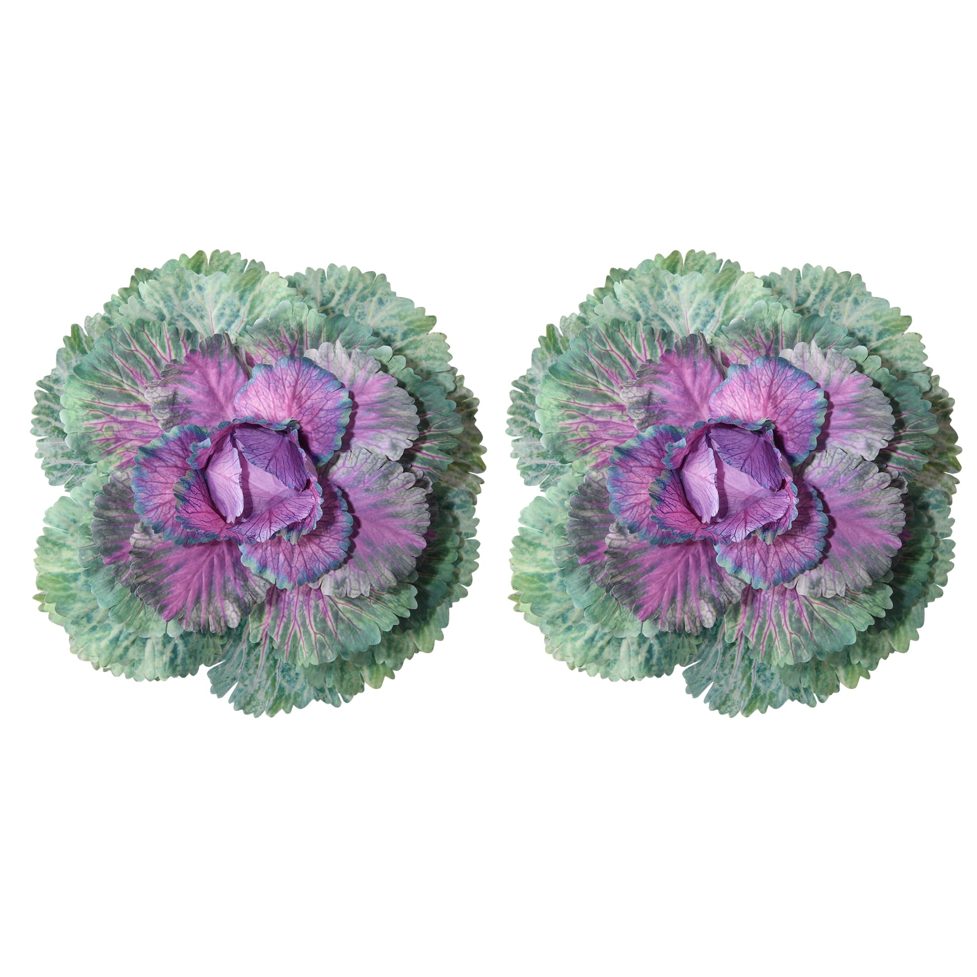 2 PCS Realistic Artificial Faux Cabbage - Lifelike Fake Vegetables for Spring Outdoor Decor, Home Kitchen Display, Wedding Centerpiece & Decorative Props | Perfect for Farmhouse, Rustic & Seasonal Decorations