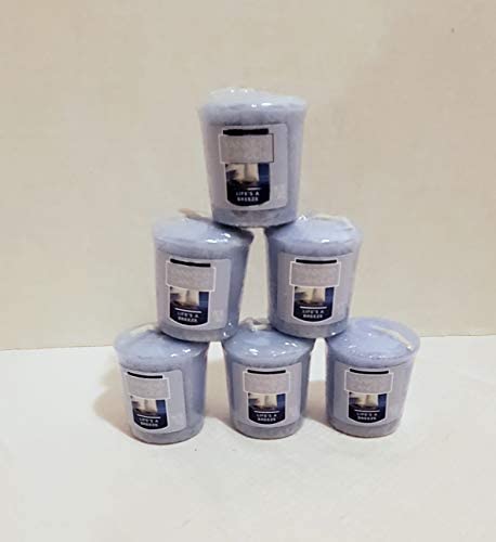 Yankee Candle Life's A Breeze Sampler Set - 6 Pack of 1.75oz Votive Candles | Fresh Scented Candles for Home, Office & Relaxation | Perfect for Aromatherapy, Gifts & Decor