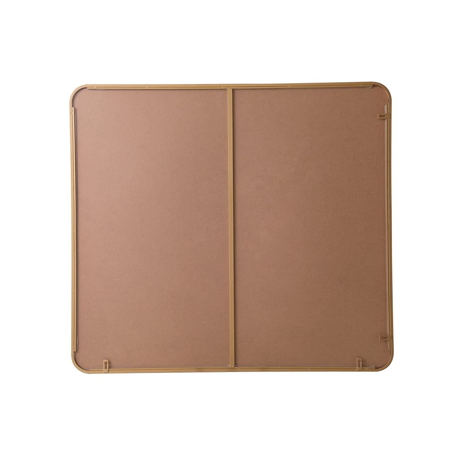 Elegant Brass Rectangular Mirror 36x40 - Home Decor & Bathroom