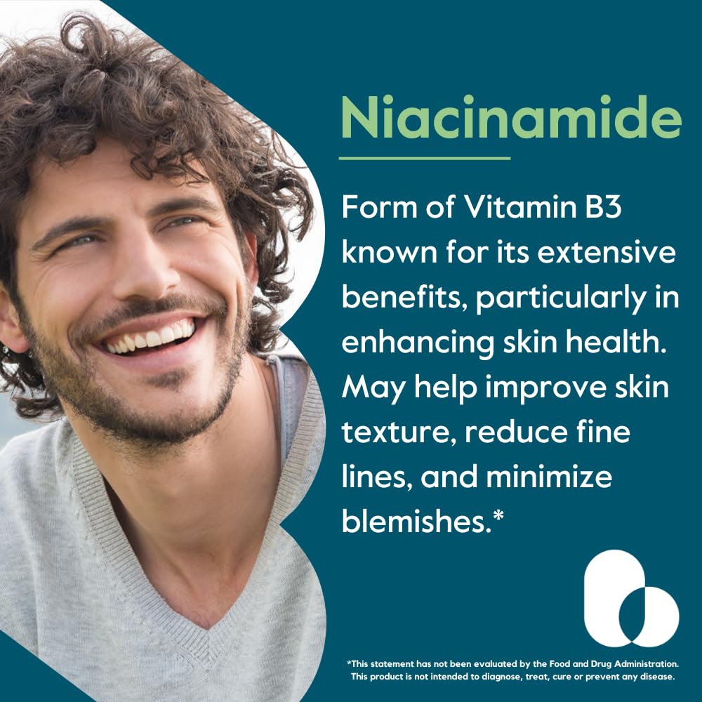 BESTVITE Niacinamide 500mg Supplement (240 Vegetarian Capsules) - Vegan, Gluten Free, Non-GMO, No Stearates - Supports Skin Health & Metabolism - Perfect for Daily Wellness Routine
