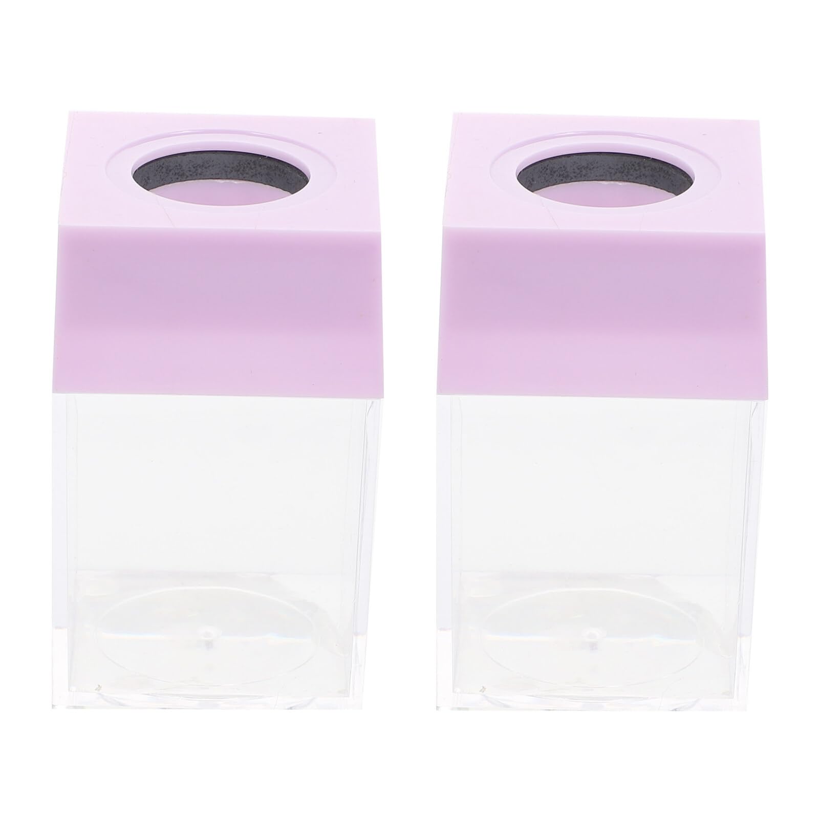 Kisangel 2-Pack Magnetic Paper Clip Holder & Dispenser - Purple Office Organizer for Desk, School, Home, and Office Supplies Storage