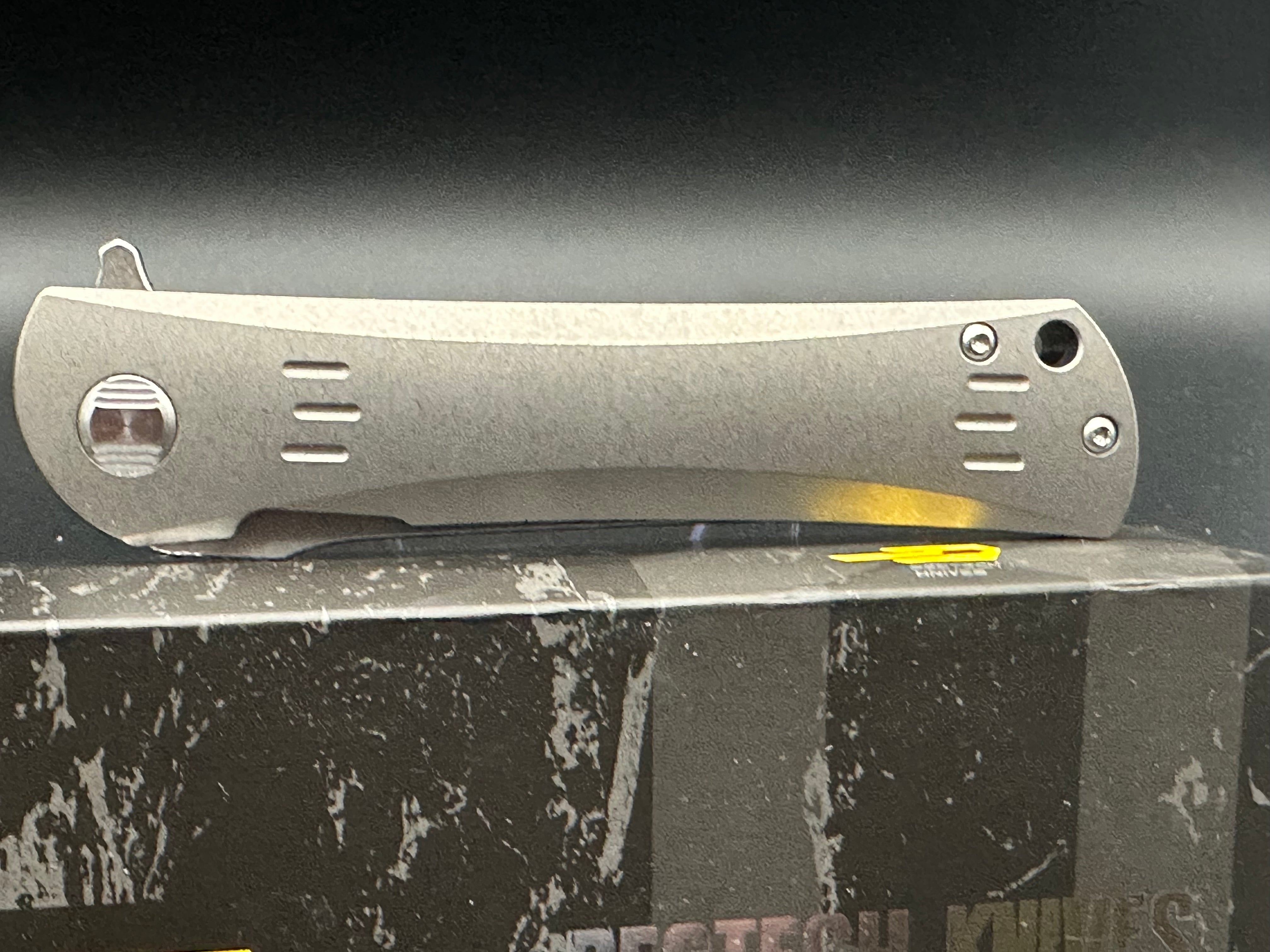 Bestech Kendo Plain Titanium Folding Knife - Limited Edition 42/100 - EDC Pocket Knife for Outdoor, Camping & Everyday Carry