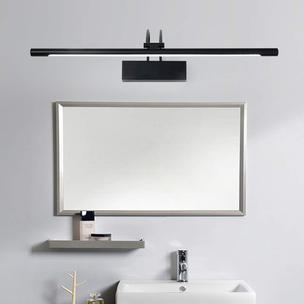 11W LED Vanity Light with 240° Rotation - Modern Black Bathroom Mirror Light Fixture, Neutral White 4200K - Perfect for Makeup Application & Bathroom Lighting