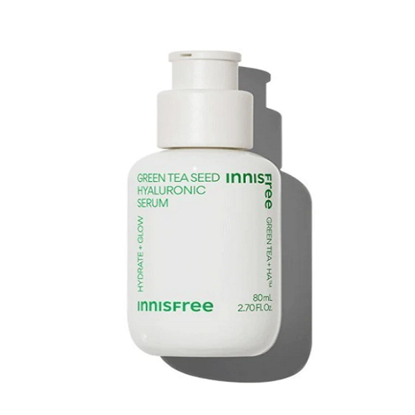 Innisfree Green Tea Seed Hyaluronic Acid Serum for Hydration - Korean Skincare for Dry & Sensitive Skin - Perfect for Daily Moisturizing Routine & Night Care