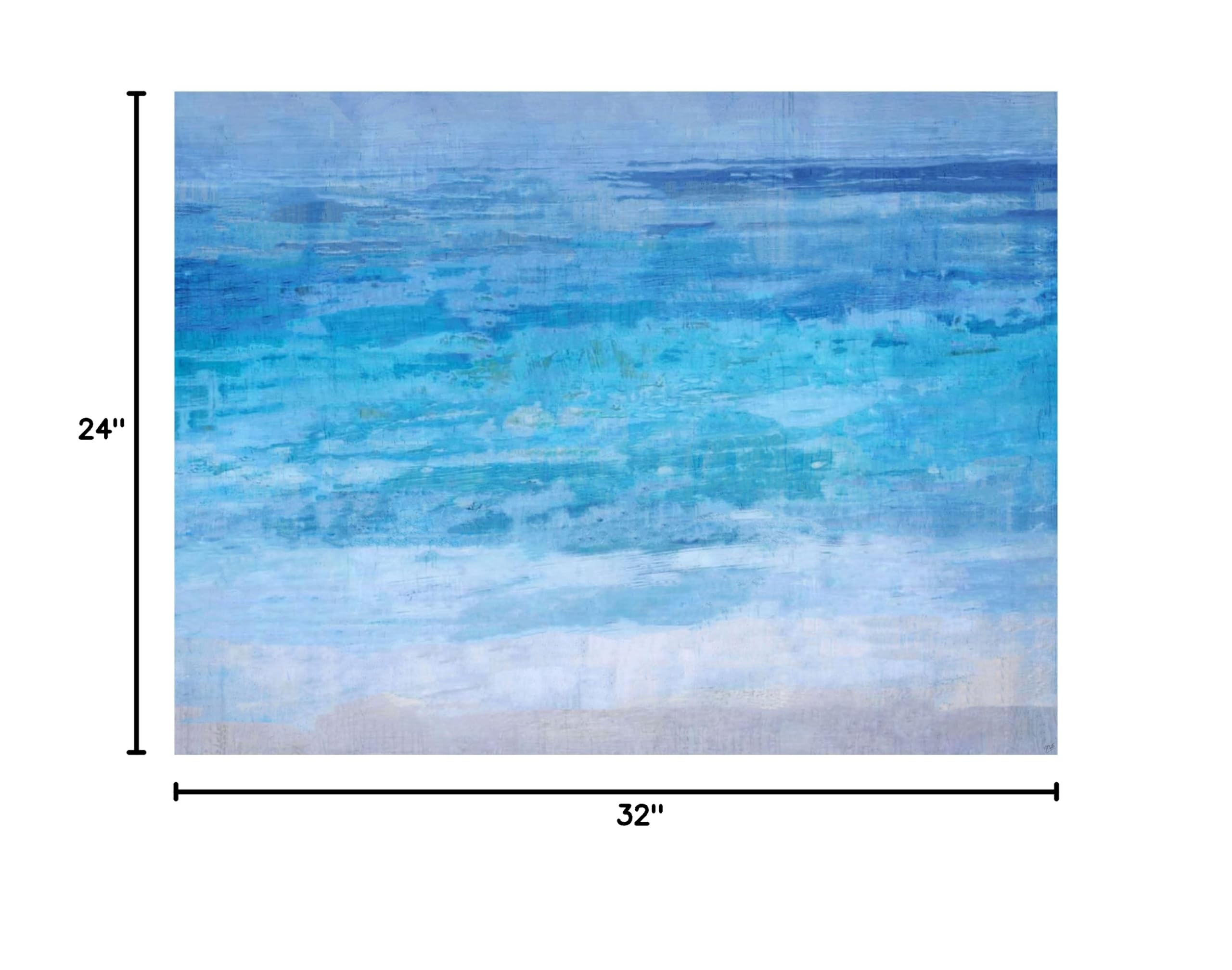 Trademark Fine Art 'Evening Tide' Canvas Wall Art Print by Marta Wiley - Coastal Beach Sunset Painting for Living Room, Bedroom & Office Decor