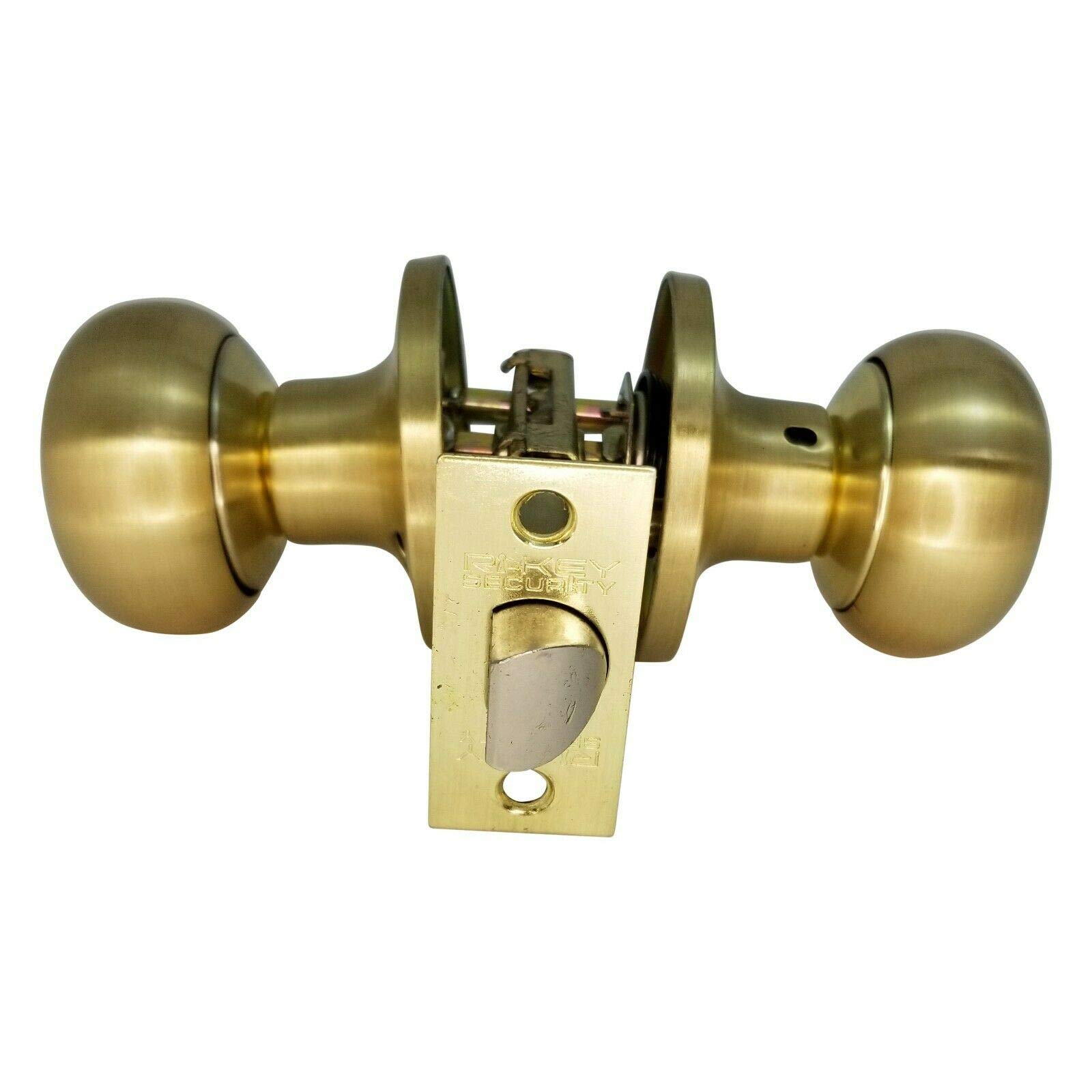 5-Pack Satin Brass Passage Door Knobs - No Cylinder Lock for Interior Bedroom & Closet Doors | Smooth Operation, Easy Installation | Perfect for Homes, Offices & Rental Properties