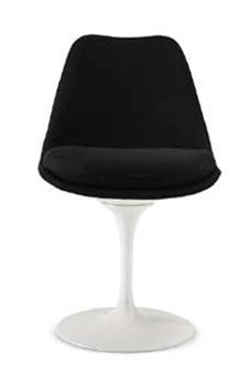 Eero Saarinen Tulip Side Chair - Fully Upholstered Modern Dining Chair for Kitchen, Living Room & Office - Mid-Century Design with Comfortable Cushioning
