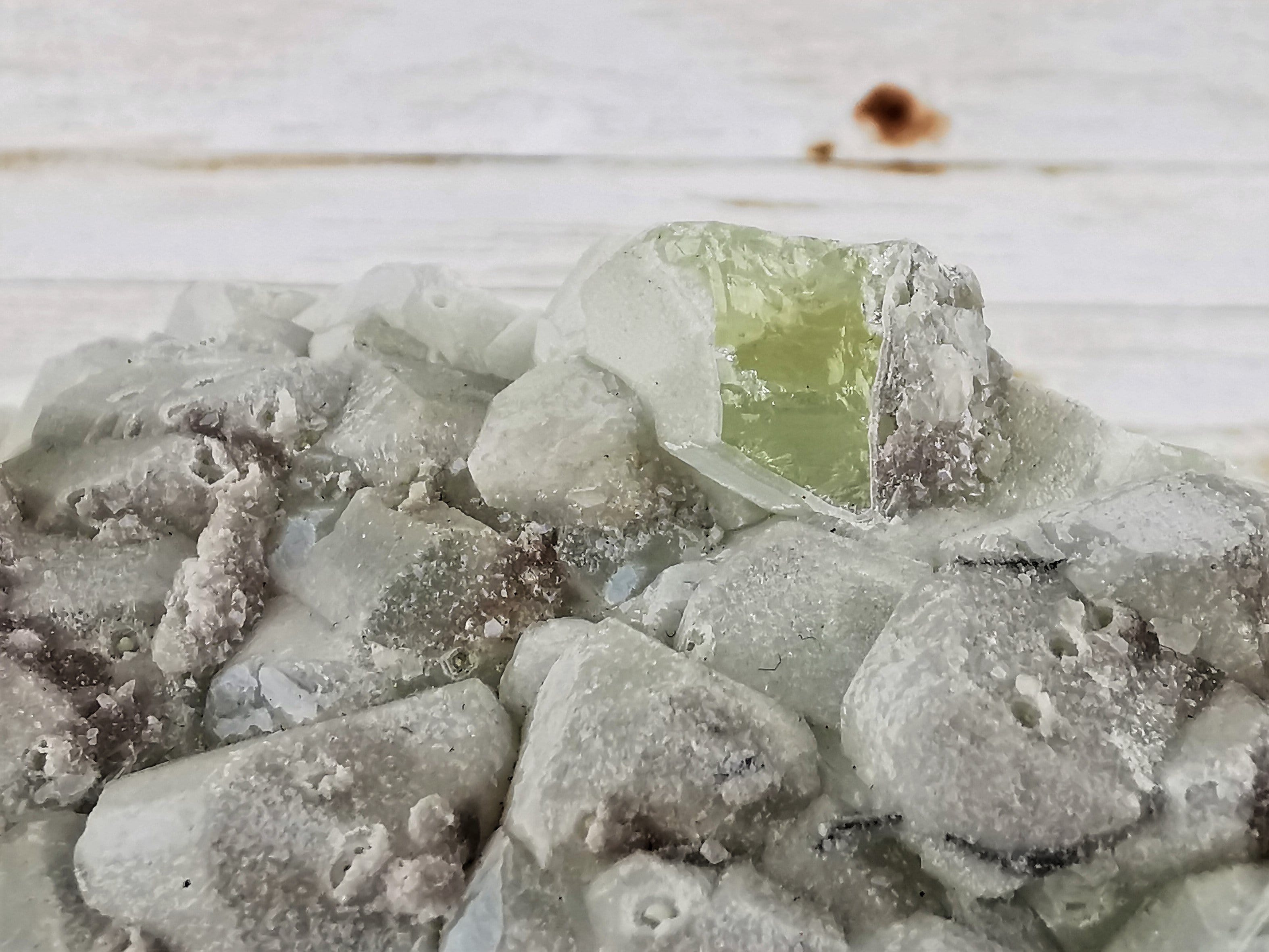 Natural Datolite Crystal Specimen - Rare Mineral Collection for Healing, Meditation & Home Decor | Perfect for Gemstone Enthusiasts & Spiritual Practices