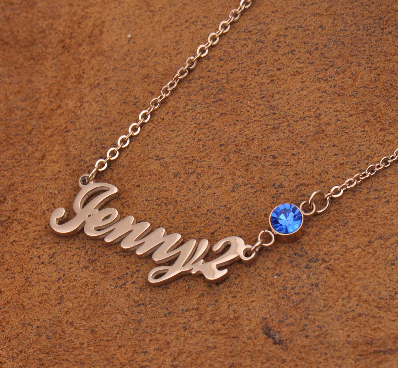 Personalized Name Necklace with Birthstone - Custom Engraved Jewelry for Women - Perfect Gift for Birthday, Anniversary & Special Occasions