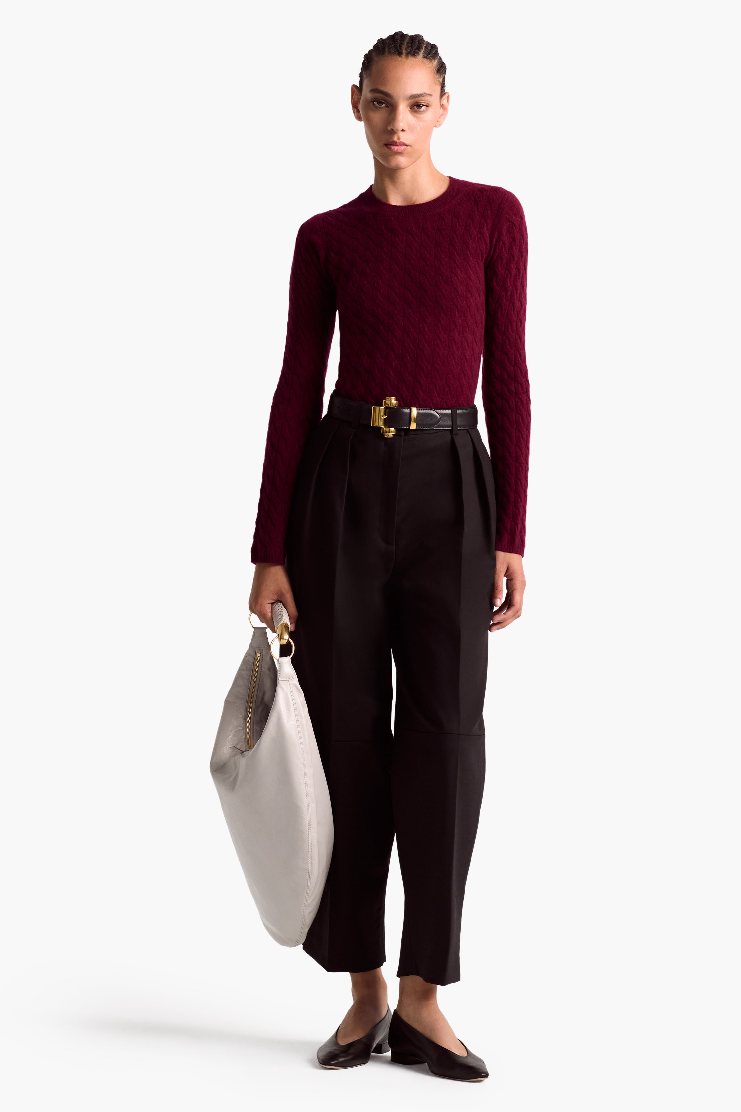 Milla Sweater for Women - Soft & Cozy Deep Grape Pullover - Perfect for Fall & Winter Layering, Office Wear & Casual Outfits