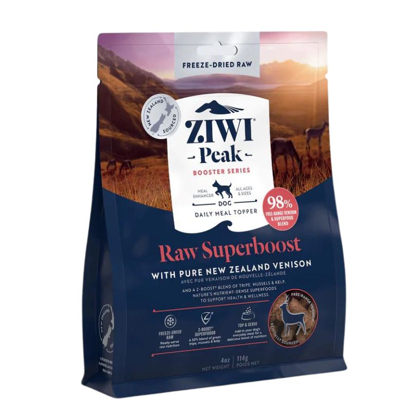 Ziwi Peak Freeze Dried Dog Food Booster - High Protein Grain-Free Superfood Topper for Dogs | Perfect for Kibble Mixing, Raw Diet Supplement & Picky Eaters