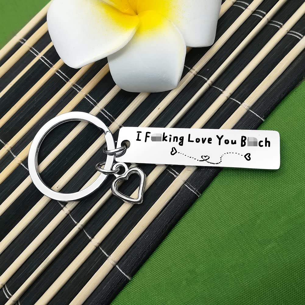 I Love You Couple Keychain Set - Romantic Anniversary & Valentine's Day Gifts for Girlfriend, Boyfriend, Husband, Wife - Perfect Birthday & Wedding Present for Him Her - Cute Matching Keychains for Couples to Share Love Everyday