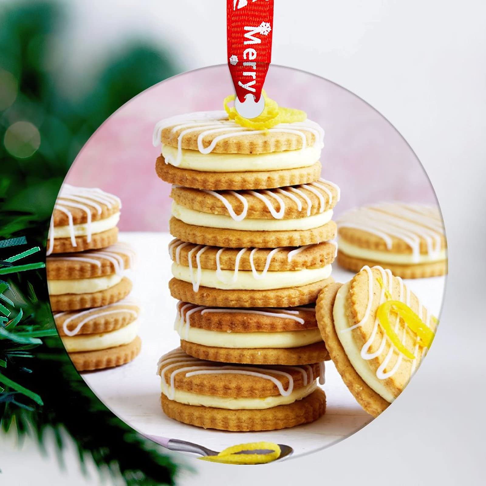 Festive Christmas Biscuit Ornament - Handmade Holiday Tree Decorations for Xmas, Home & Party Decor - Perfect for Gifts, Stocking Stuffers & Holiday Celebrations