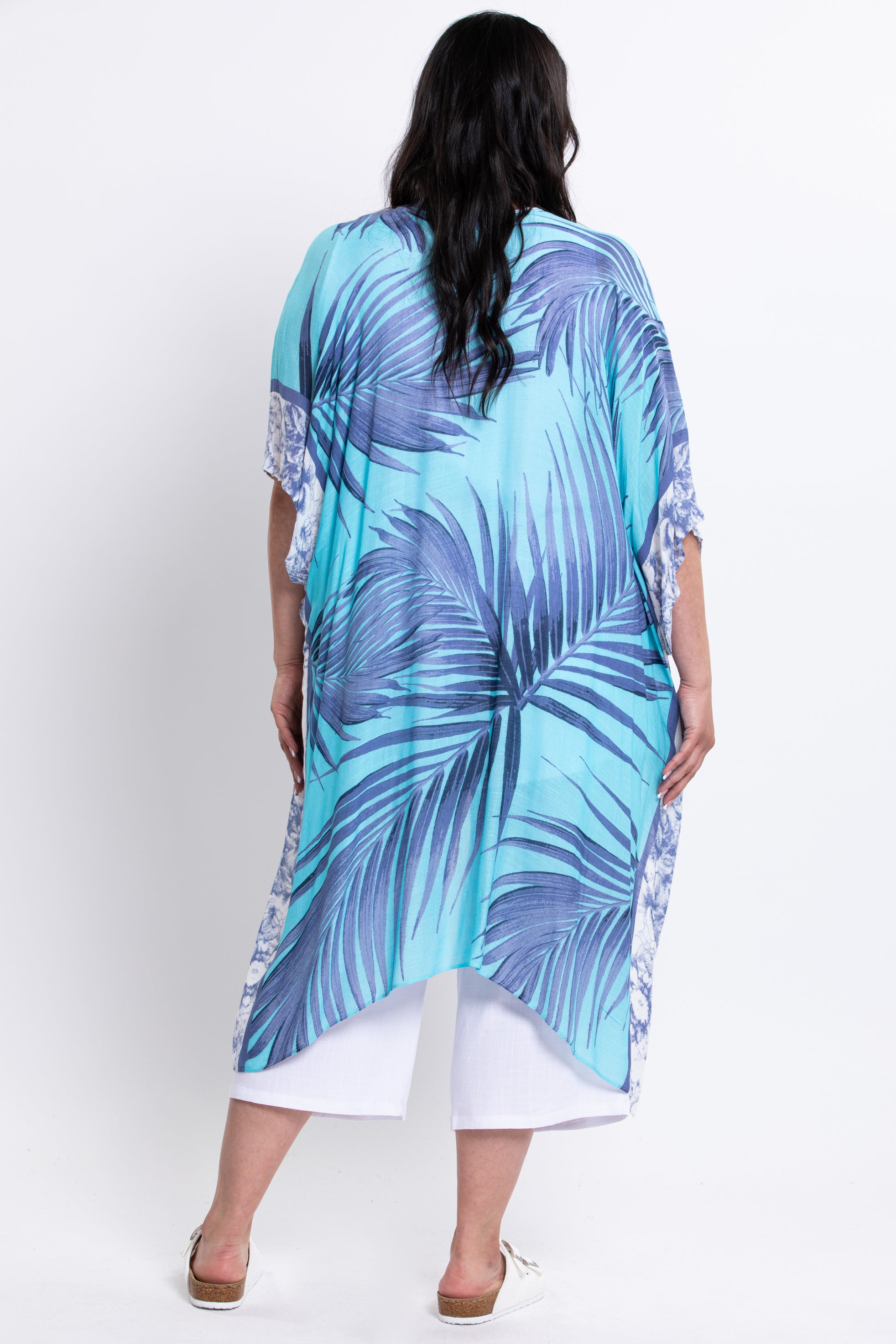 Darcy #47 - Stylish Palm Leaves Print Dress | Perfect for Beach Vacations, Summer Parties & Tropical Getaways