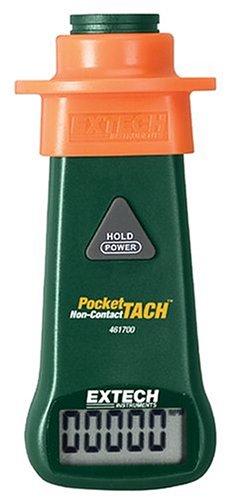 Extech 461700 PocketTach Mini Tachometer - Digital RPM Meter for Motors, Fans & Rotating Equipment | Portable Handheld Tachometer for Industrial, Automotive & Home Use