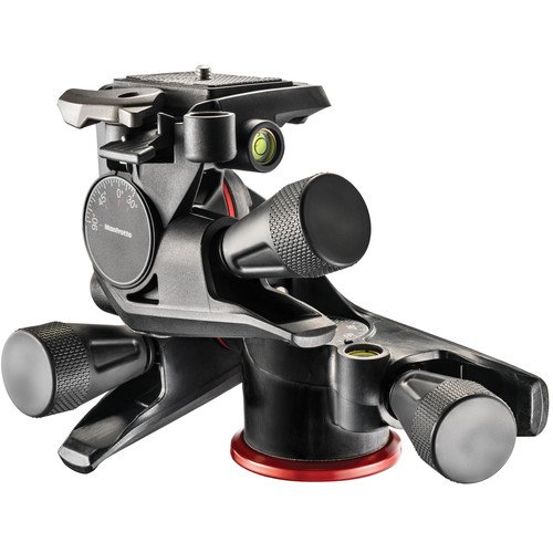 Manfrotto MHXPRO-3WG XPRO Geared Tripod Head with 2 ZAYKiR Quick Release Plates - Professional 3-Way Camera Head for DSLR & Video Photography - Perfect for Studio, Landscape & Architectural Shooting