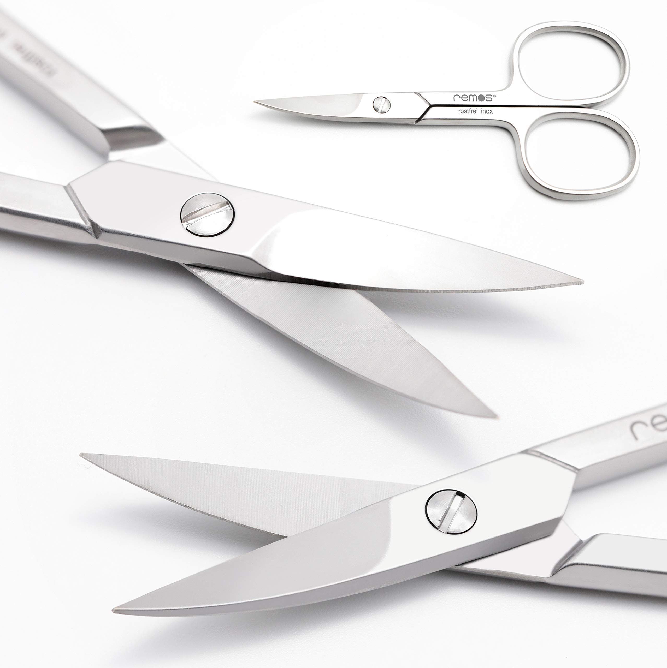 Premium REMOS Stainless Steel Nail Clippers [INOX] 9.5cm - Professional Fingernail & Thin Toenail Trimmer - Ideal for Home, Travel, and Salon Use