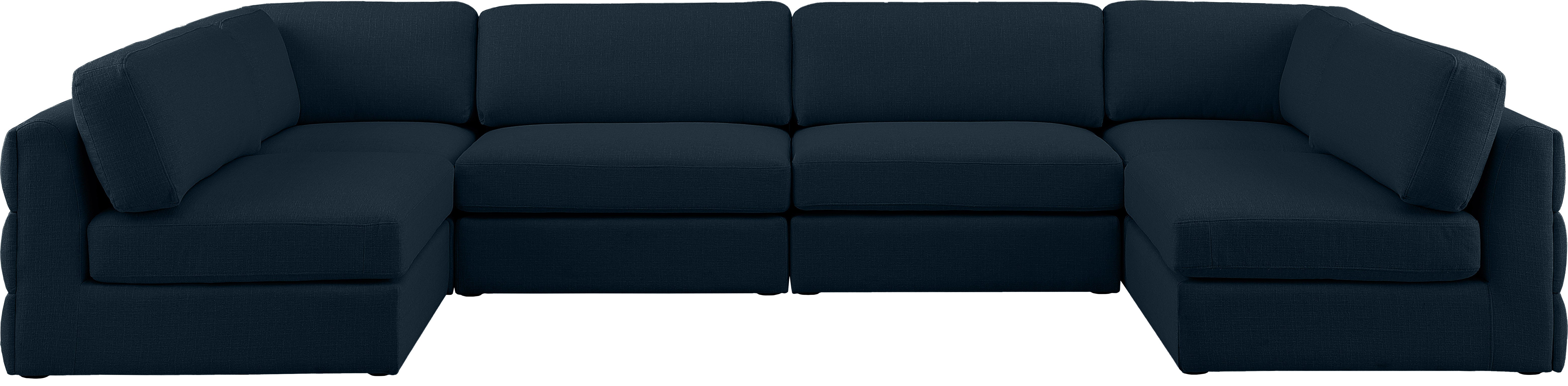 Beckham Durable Linen Textured Fabric Modular Sectional Sofa - Modern Living Room Furniture for Home & Office Comfort