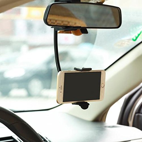 Universal Car Phone Mount Holder - 360° Swivel & Strong Grip Dashboard/Windshield Mirror Cradle - Compatible with LG G8X ThinQ & Most Smartphones - Perfect for GPS Navigation & Hands-Free Driving