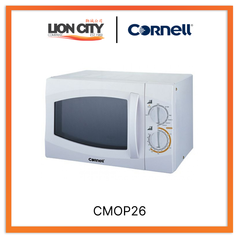 Cornell CMOP26 23L Microwave Oven with Grill Function - Perfect for Small Kitchens, Dorm Rooms & Quick Meals