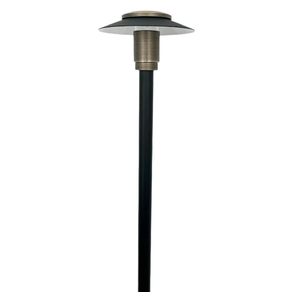 BPLP11 Stelvio SH BAB Brass Path Light - Low Voltage Outdoor Landscape Lighting for Garden, Walkway, and Patio Decor