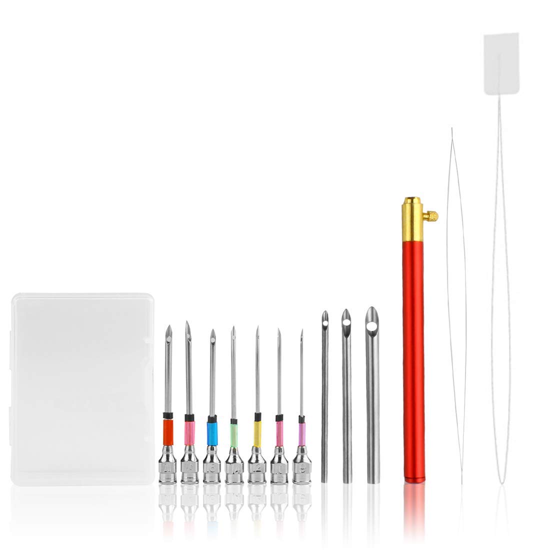 Andux Embroidery Punch Needle Set - 6 Piece Hand Sewing Tools Kit for Punch Needle Embroidery, Cross Stitch & Knitting Projects (Set B) | Perfect for DIY Crafts, Home Decor & Fabric Art