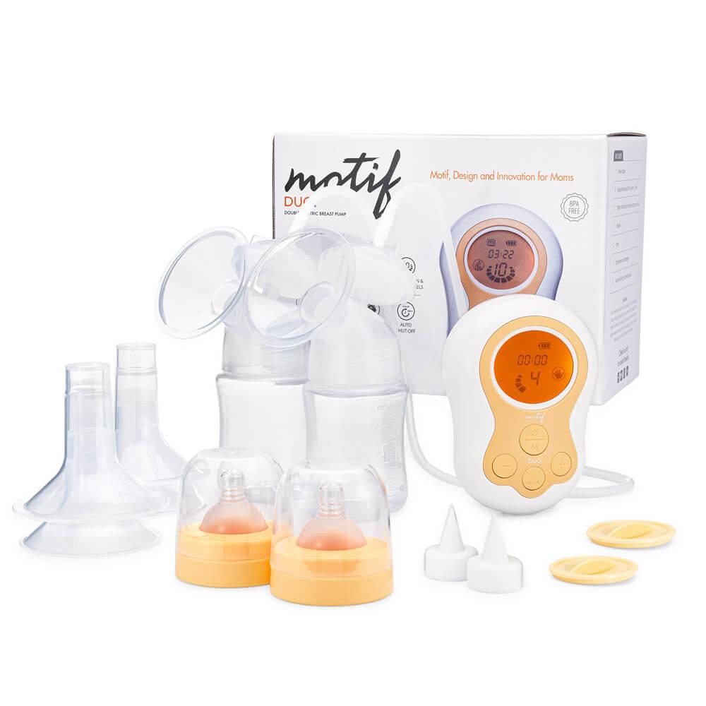 Duo Double Electric Breast Pump Kit - Portable Hands-Free Breastfeeding Pump for Moms - Ideal for Travel, Work, and On-the-Go Use