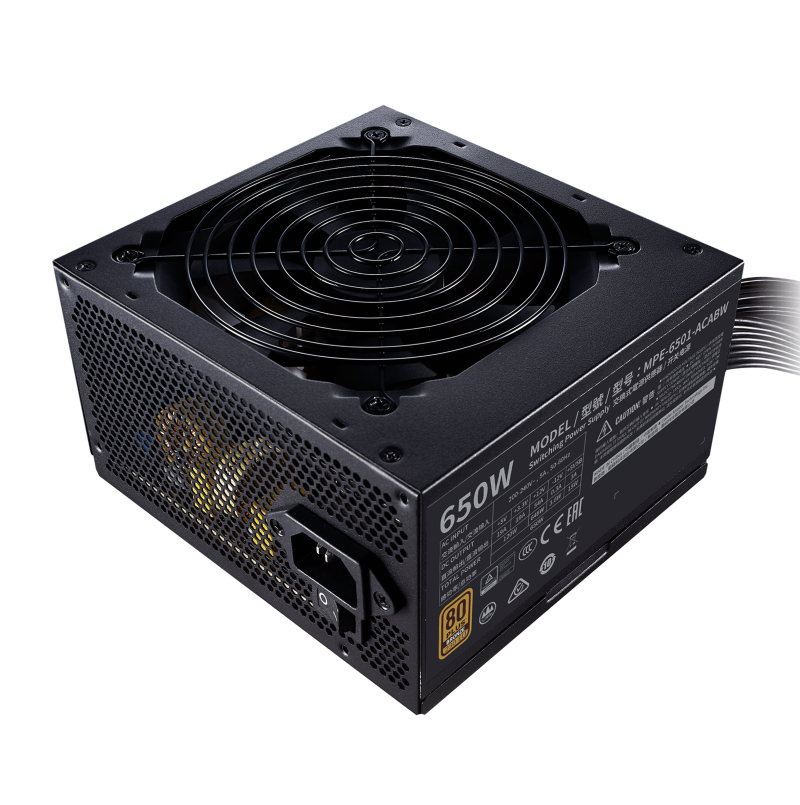 Cooler Master MPE 6501 ACABW BUK CM MWE Bronze 650W Power Supply Unit (PSU) - 80 Plus Bronze Certified, 230V, Version 2 with 5-Year Warranty - Ideal for Gaming PCs, Workstations & Home Office Setups