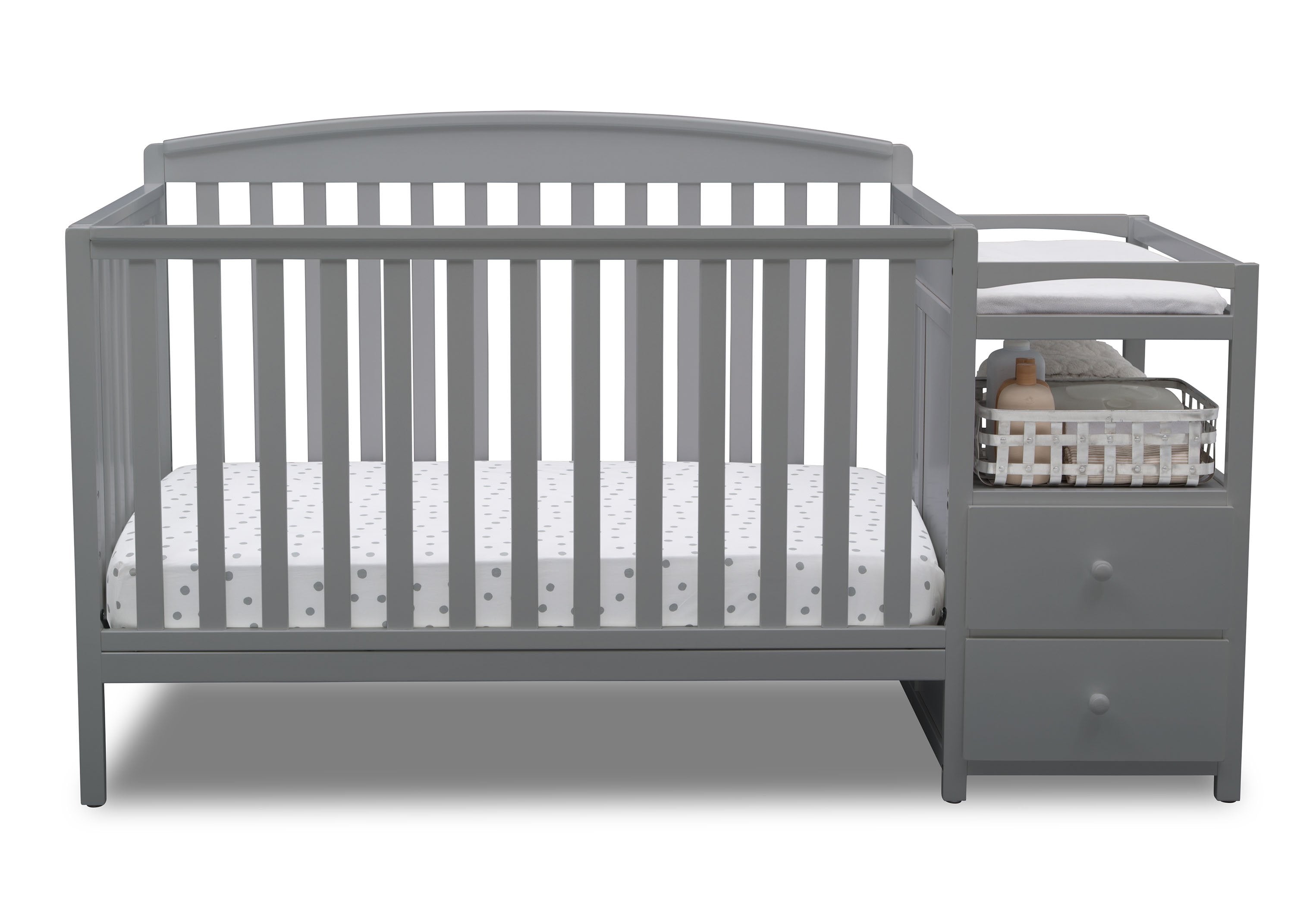 Royal Convertible Crib and Changer - 3-in-1 Baby Nursery Furniture Set with Toddler Bed & Dresser | Safe, Durable & Space-Saving for Newborns to Kids | Perfect for Nursery Rooms, Daycare Centers & Small Spaces