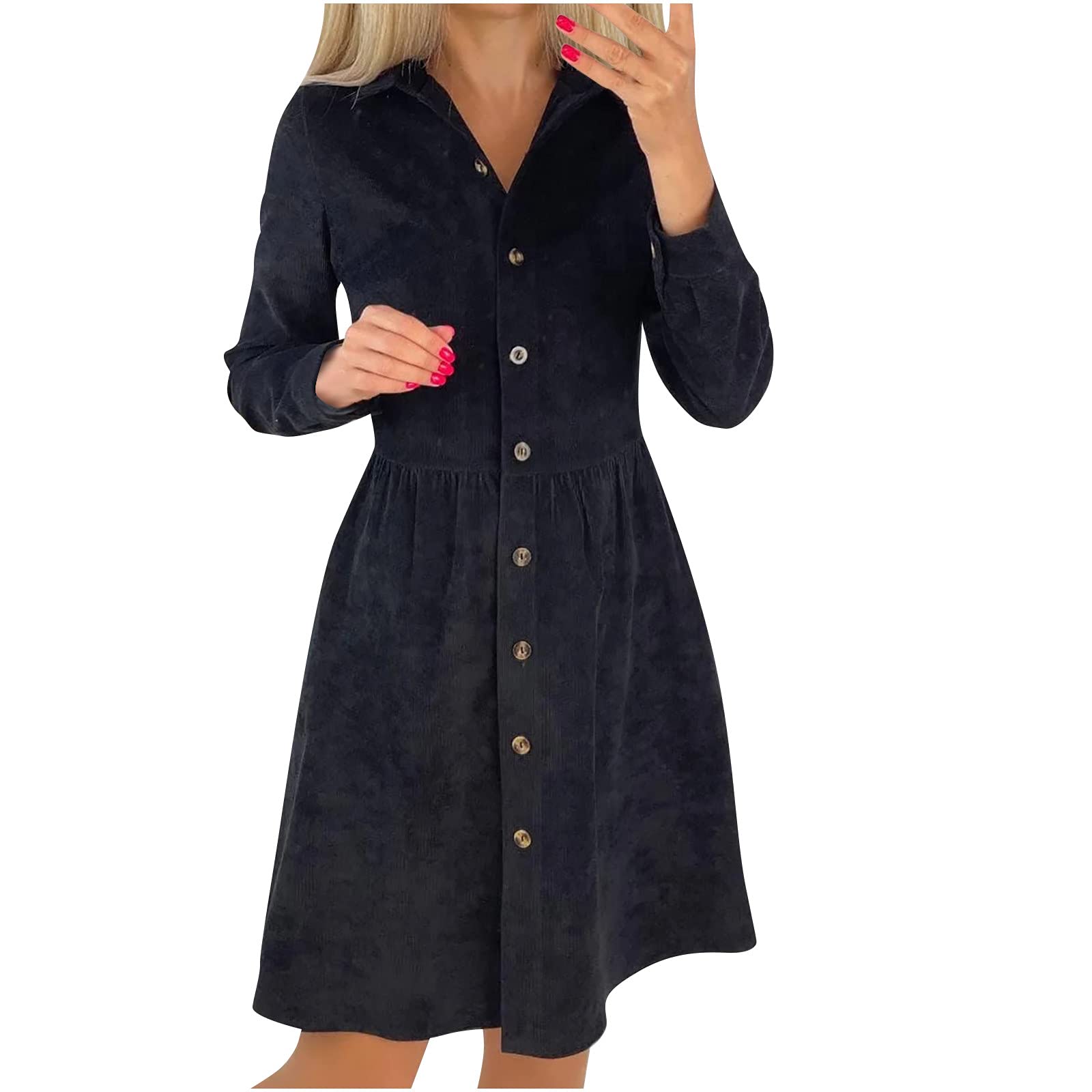 Jsarle Black Cocktail Dress for Women - Plus Size Waist Tie Ruffle Long Sleeve Skater Dress for Wedding Guest, Funeral & Fall Events | Elegant Party & Formal Occasion Outfit