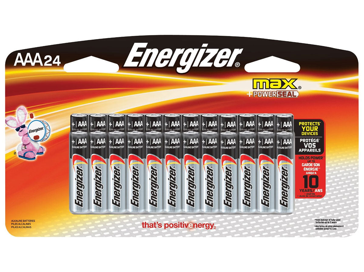 Energizer Max AAA Batteries (24-Pack) - Long-Lasting Power for Toys, Remote Controls, Flashlights & More