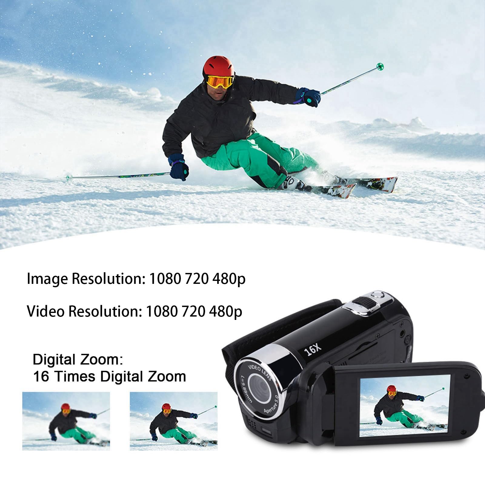 4K HD Digital Camera with 16X Zoom - Vlogging Camcorder for YouTube, Travel & Content Creation | 2.7 Inch Rotatable Screen for Easy Recording & Selfies | Perfect for Vloggers, Travelers & Beginners