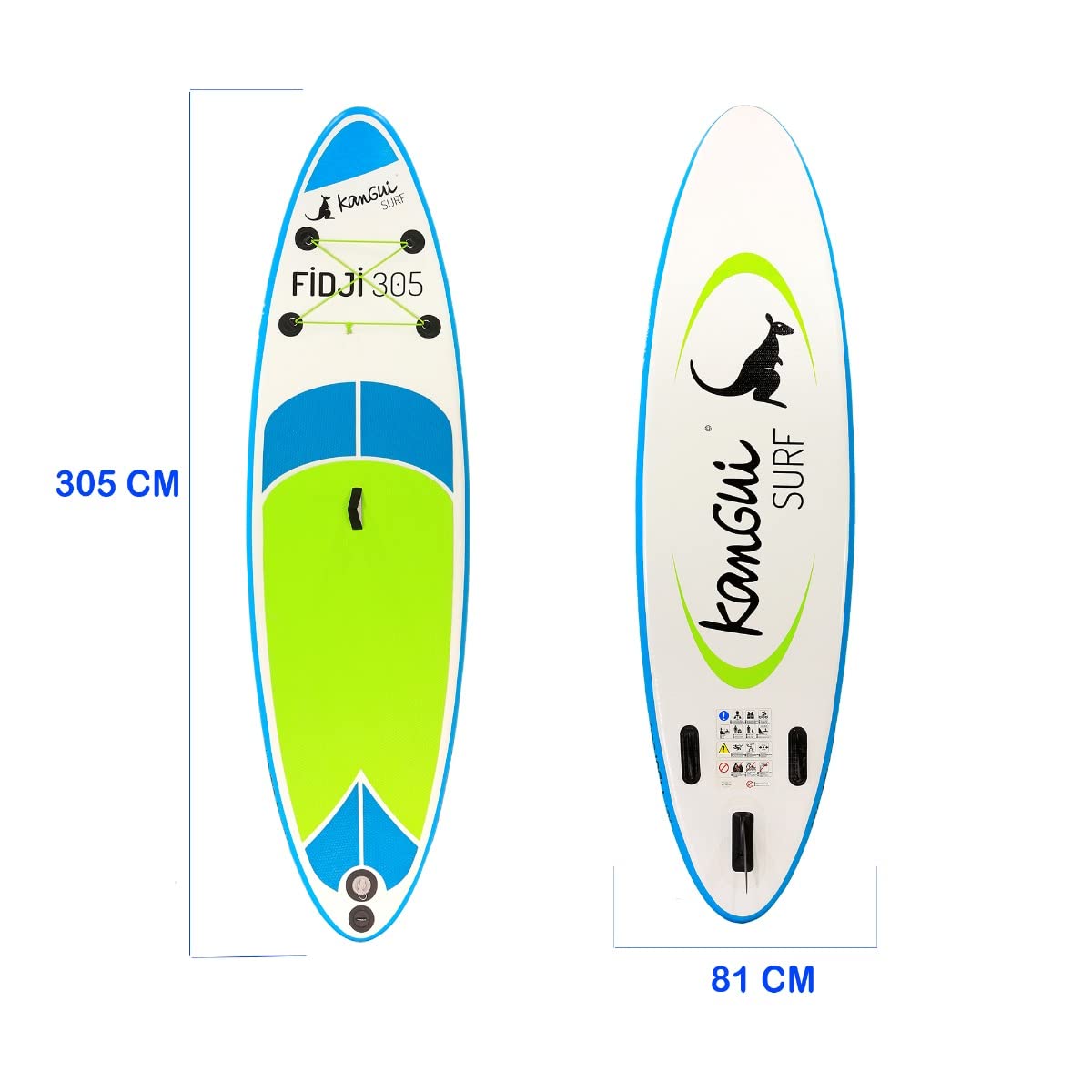 Inflatable Stand Up Paddle Board 10ft (305cm) SUP with Paddle, Backpack, High Pressure Pump, Leash & Repair Kit - Premium Fiji Design for Lakes, Rivers & Ocean Paddling