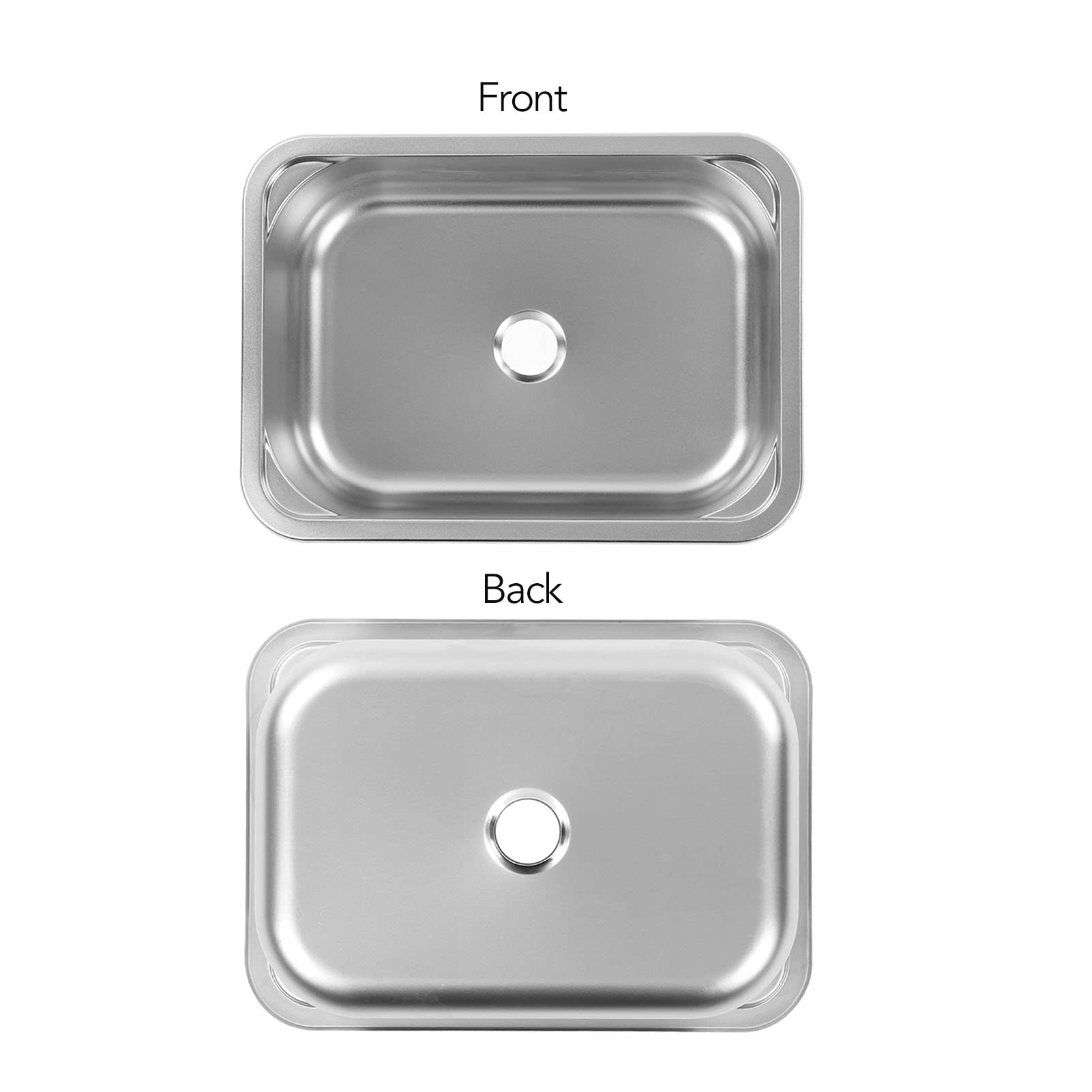 304 Stainless Steel RV Kitchen Sink - Large Capacity Single Bowl Hand Wash Basin for RVs, Campers, Yachts & Boats | Space Saving Design | Perfect for Compact Kitchens, Outdoor Adventures & Marine Use