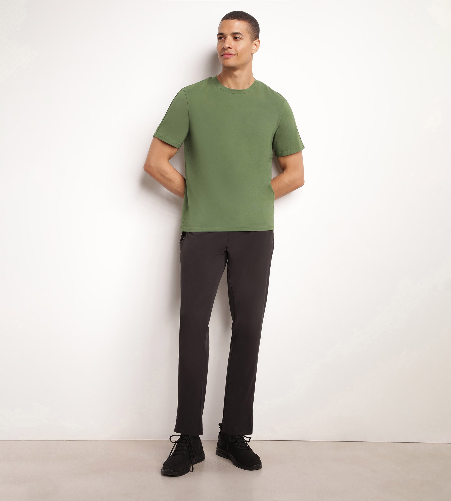 Men's Thermoregulating Sport T-Shirt - Moisture Wicking Jersey Fabric in Khaki - Perfect for Gym, Running & Outdoor Activities - DIM MOVE Brand